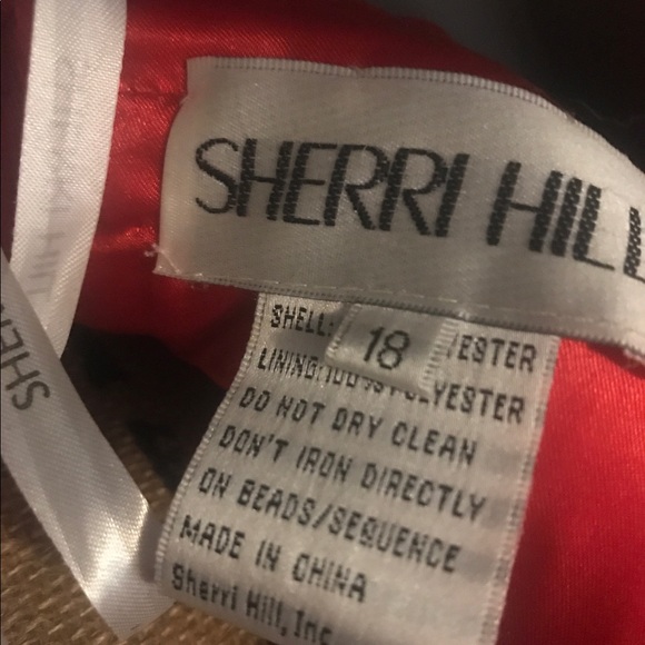 Sherri Hill Red Prom Ball Gown - Picture 3 of 4